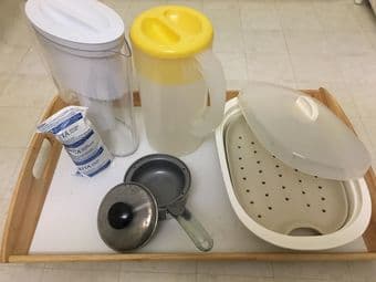water filter, pan, steam tray with free stuff 1