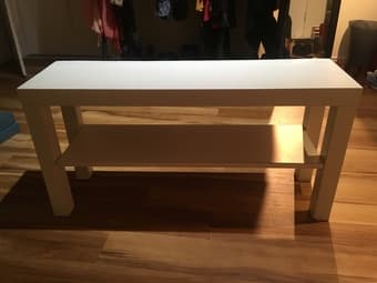 White IKEA end table 2