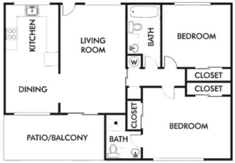 2Br/2Ba Mountain View Apartment for Rent 1