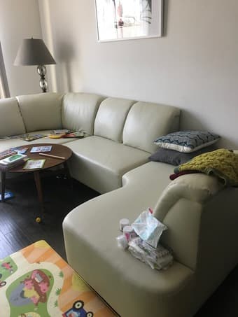 Custom made leather sofa 1