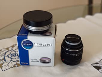 Olympus mirrorless camera and lens 3