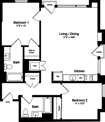 Fully Furnished 2Bed+2Bath (Seeking one amazing Roommate) 2