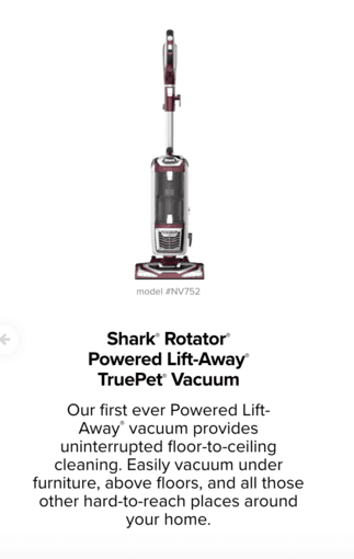 Shark Vacuum "Rotator Powered Lift-Away" 3