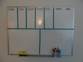 Whiteboard, Baskets, Scissors 1