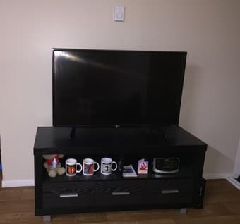 Black Wooden TV Stand - Brand New Condition 1