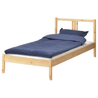 Twin wooden Bed with slates 1