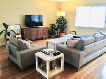 Modern Living Room Set - Sofa with Chaise, Chair, Ottoman - $750 OBO 3