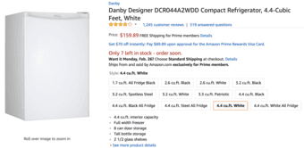 Large White Mini Fridge 3