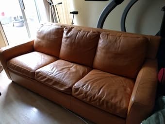 Leather Couch Sleeper Sofa - You Haul 2