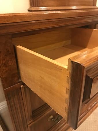 Antique wood dresser and mirror 3