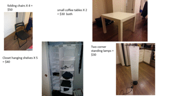 Moving sale - Items will be available on April 1st. 2