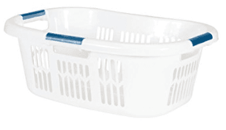 Rubbermaid Hip Hugger Laundry Basket, Standard, White, 1.86 cu ft: Bou 1