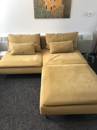 IKEA SÖDERHAMN Sofa with Ottoman 1