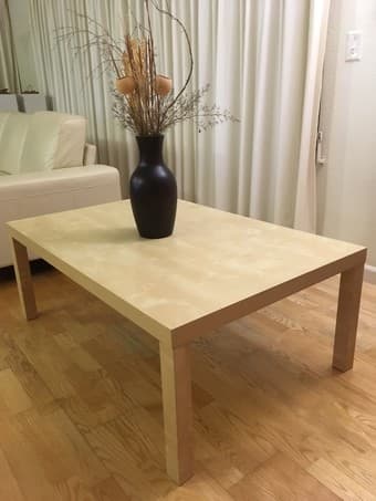 Nice light brown coffee table for sale $19! 1