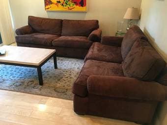 2 nice brown couches 3