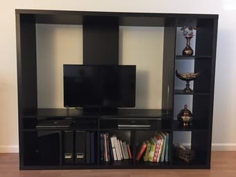 LAPLAND TV storage unit black-brown 72x57" in excellent condition 1