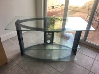 Modern 3-Tier Glass TV Stand 1