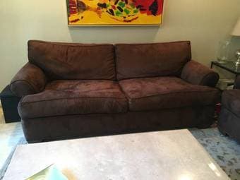 2 nice brown couches 1