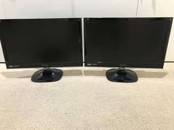 Two 21-inch 1080p LED Monitors for $90 1