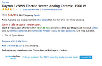 Dayton Ceramic Heater 40% Off 1
