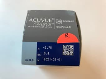 Acuvue Oasys contacts 3