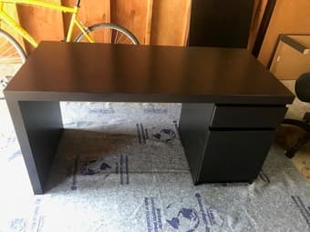 IKEA MALM DESK BLACK Very good condition 1