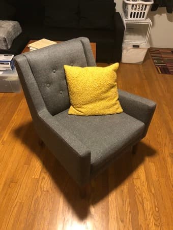West Elm mid-century armchair 3