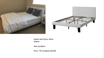Moving out sale : Queen bed frame 1