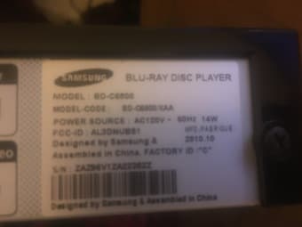 Samsung Bluray player 3