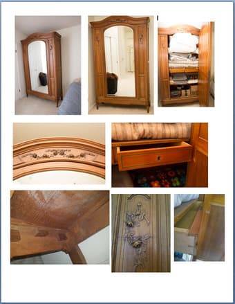 Antique French Armoire Wardrobe 1