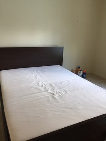 Queen bed and frame: rich classic dark brown 2