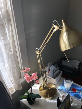 CB2 Brass table lamp 2