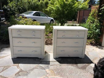 2 Maple (white painted) dressers for sale 2