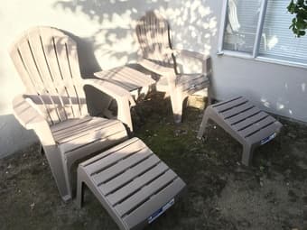 outside furniture set (2 chairs + ottoman and 1 table) 1