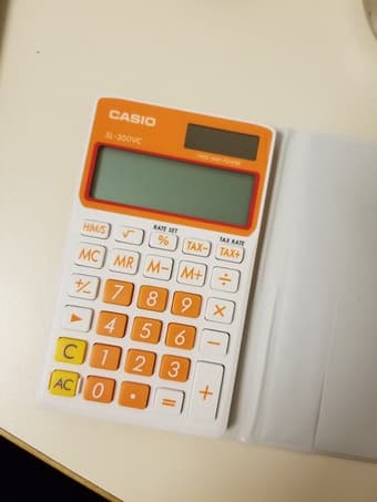 Casio SL-300VC Orange Scientific Calculator (Like New, Case Included!) 1