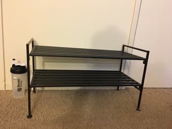 Closet organizing set: shoe rack, drawer and tower storage. 1