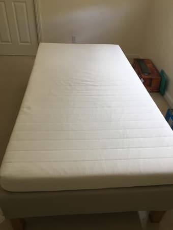 Full size bed frame with mattress 3