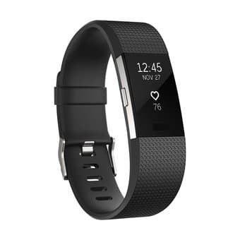 Fitbit Charge 2 Heart Rate + Fitness Wristband, Black, Large 1