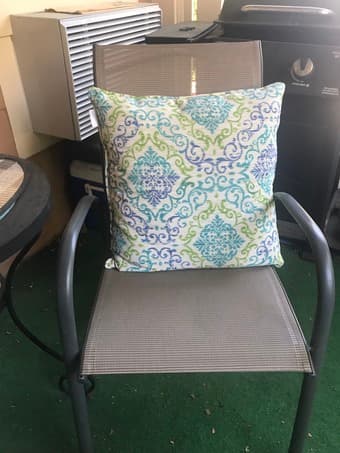 Patio Chairs (2) plus all weather pillows 2