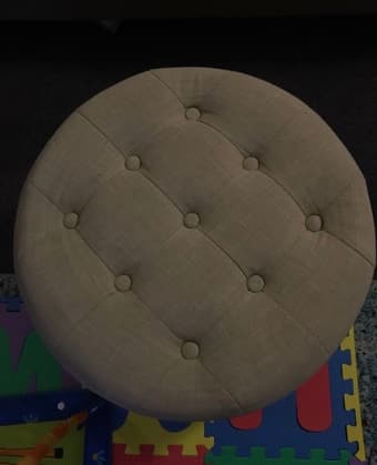 Ottoman storage in beige 2