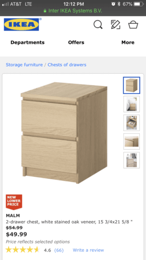 IKEA Malm nightstands (2) 1