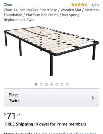Twin sized bed frame 1
