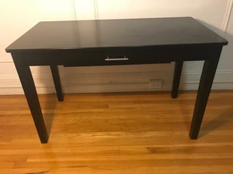 WORLD MARKET BLACK DESK w/ Drawer 1