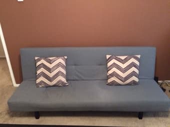 Powder Blue Convertible Sofa Bed For Sale 1
