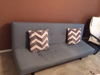 Powder Blue Convertible Sofa Bed For Sale 2