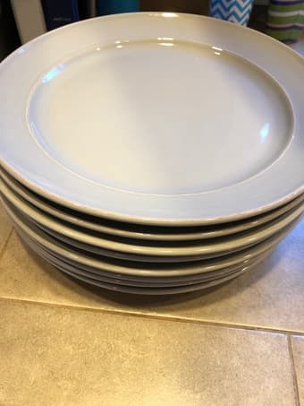 Assorted Grey Pottery Barn Serving platters / plates 3