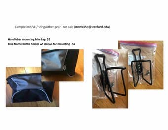 Weight set, swim training fins (adult), turf shoes, bike bags 3