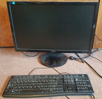 External computer monitor and keyboard - $90 1