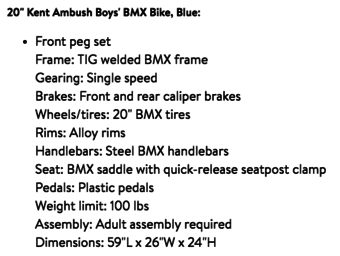 Kent 20" Ambush BMX Bike 3