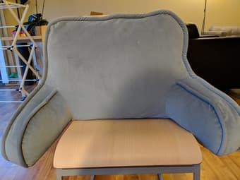 Blue back support pillow 1